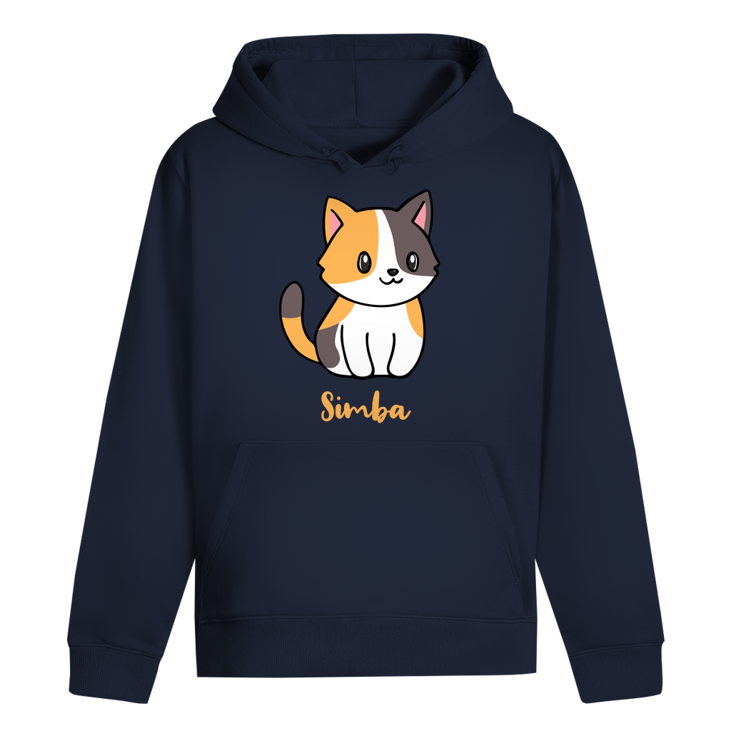 ST/ST Drummer Hoodie Personalisiert - Eine Individuelle Cartoon Katze mit Name