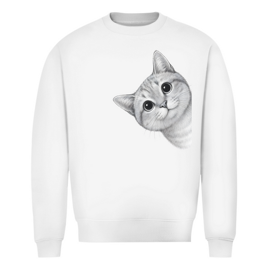 Herren Sweatshirt Dicke Katze - Alles OK!