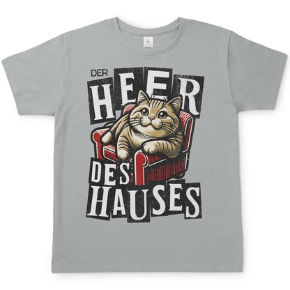 Herren T-Shirt Der Heer des Hauses - Katze auf Sofa