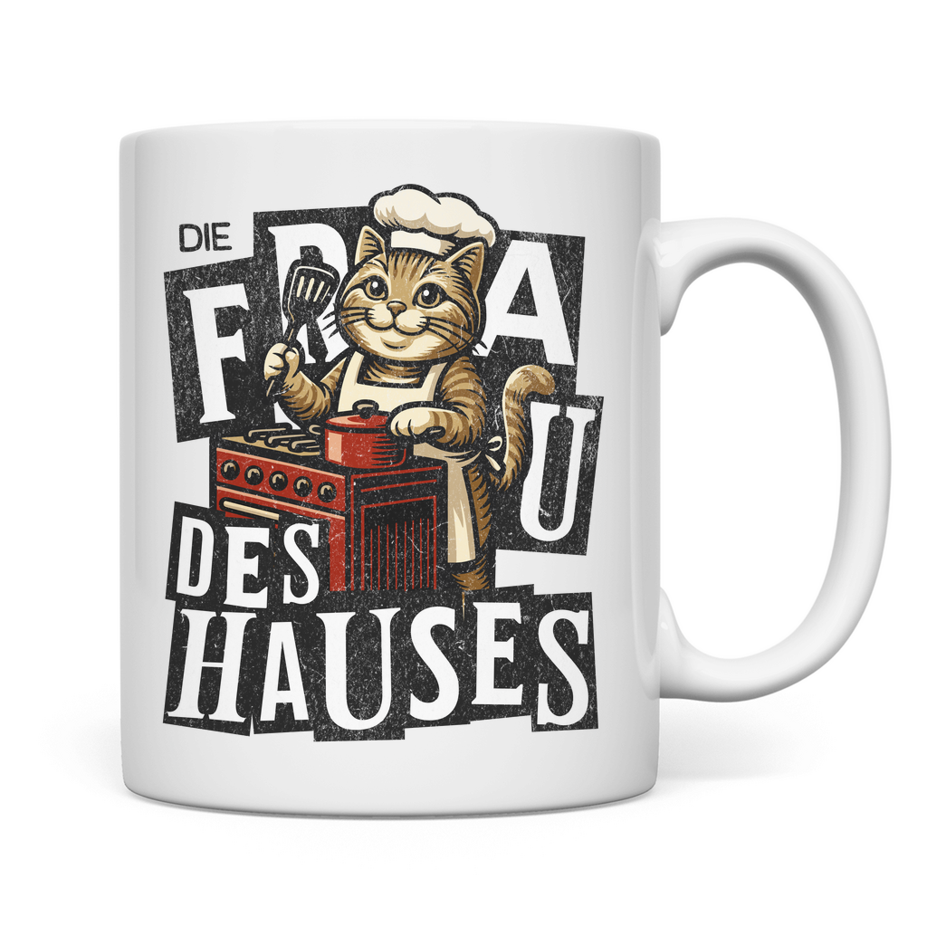 Tasse Die Frau des Hauses - Katze am Kochen