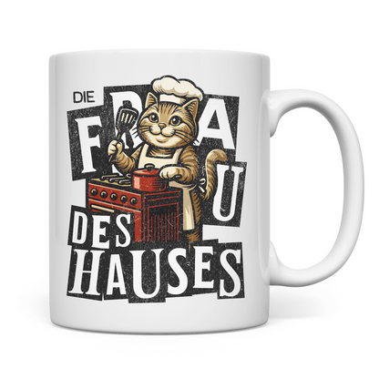 Tasse Die Frau des Hauses - Katze am Kochen