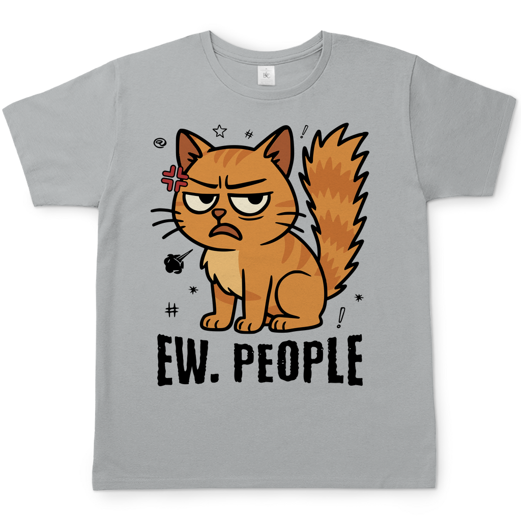 Herren T-Shirt - Ew. People Cat – Lustiges Statement Katzenmotiv