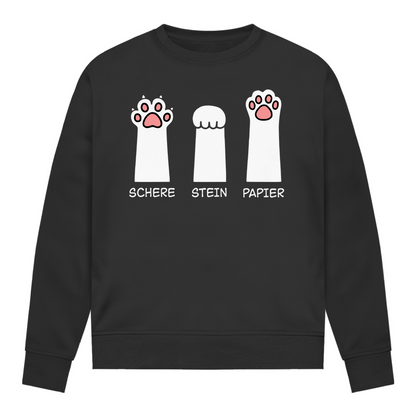 Damen Sweatshirt - Katzenpfoten – Schere, Stein, Papier