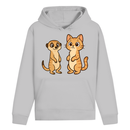 ST/ST Drummer Hoodie Personalisiert - Stehende Katze mit Erdmännchen, sarkastisch