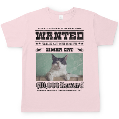 Herren T-Shirt Personalisiert - Western Wanted Individuelles Katzen Design