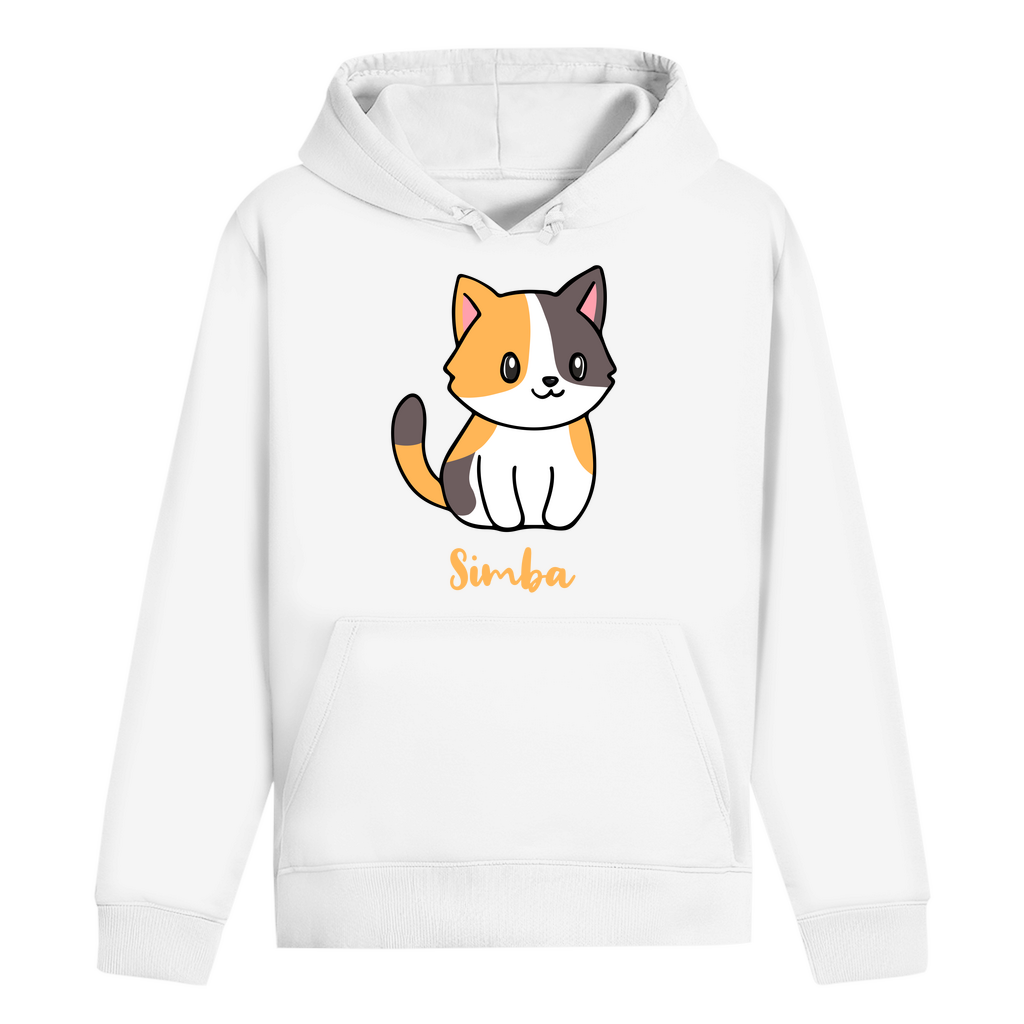 ST/ST Drummer Hoodie Personalisiert - Eine Individuelle Cartoon Katze mit Name