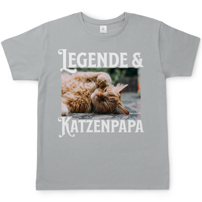 Herren T-Shirt Personalisiert - Legende & Katzenpapa