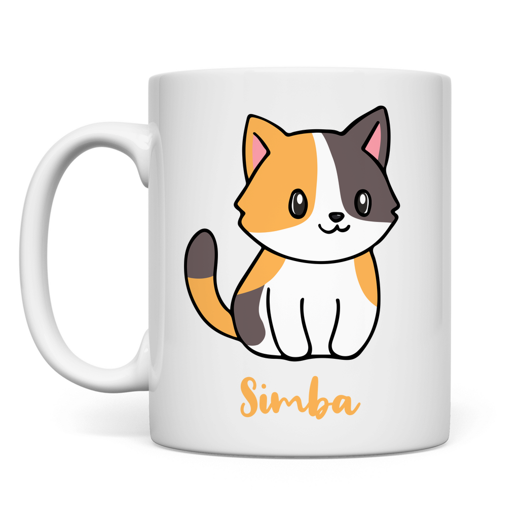 Tasse Personalisiert - Eine Individuelle Cartoon Katze mit Name