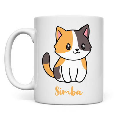 Tasse Personalisiert - Eine Individuelle Cartoon Katze mit Name