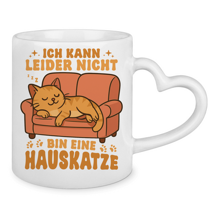 Tasse mit Herzhenkel Dicke Katze - Alles OK!