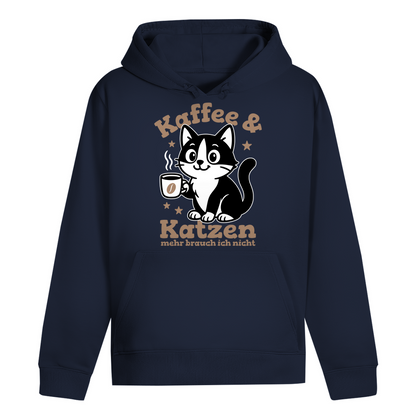 ST/ST Drummer Hoodie - Kaffee & Katzen – Niedliches Motiv für Kaffeeliebhaber