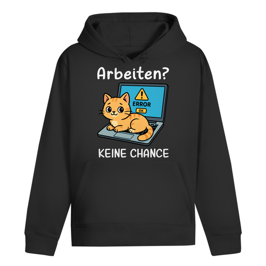 ST/ST Drummer Hoodie Arbeiten? Keine Chance - Katze sitzt auf Laptop