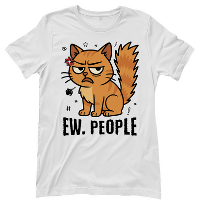 Damen T-Shirt - Ew. People Cat – Lustiges Statement Katzenmotiv