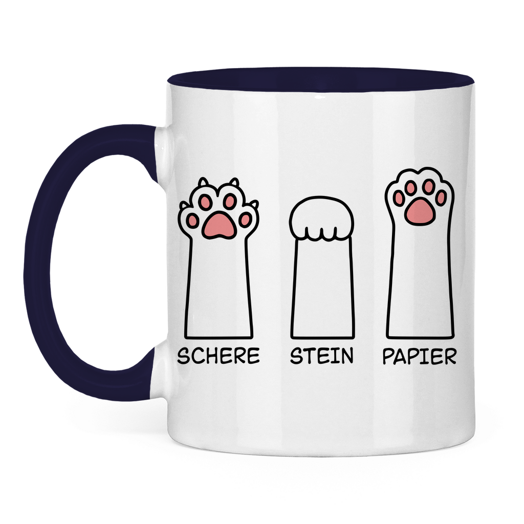 Tasse zweifarbig Dicke Katze - Alles OK!