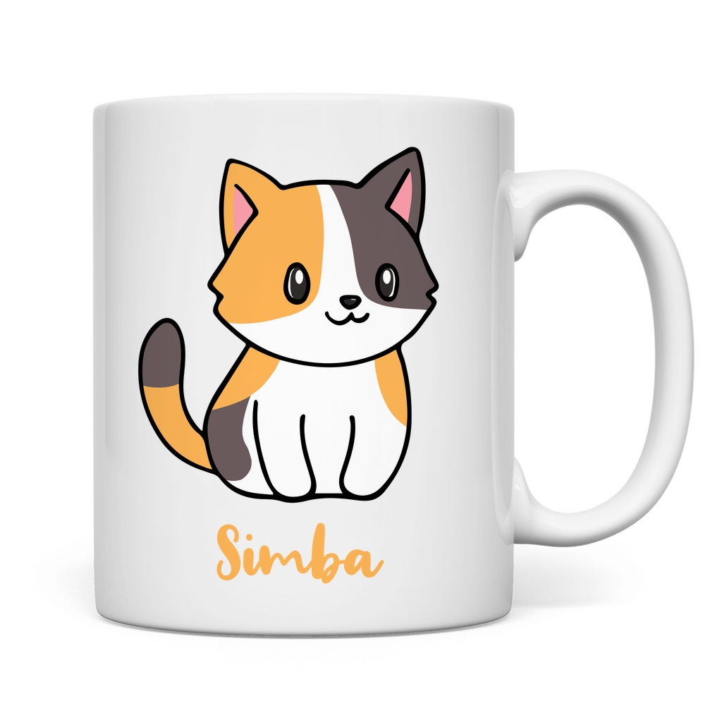 Tasse Personalisiert - Eine Individuelle Cartoon Katze mit Name