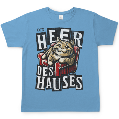 Herren T-Shirt Der Heer des Hauses - Katze auf Sofa