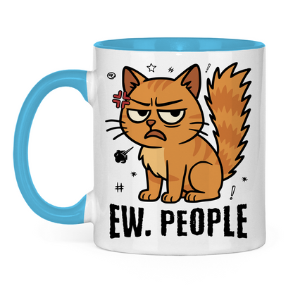 Tasse zweifarbig Dicke Katze - Alles OK!