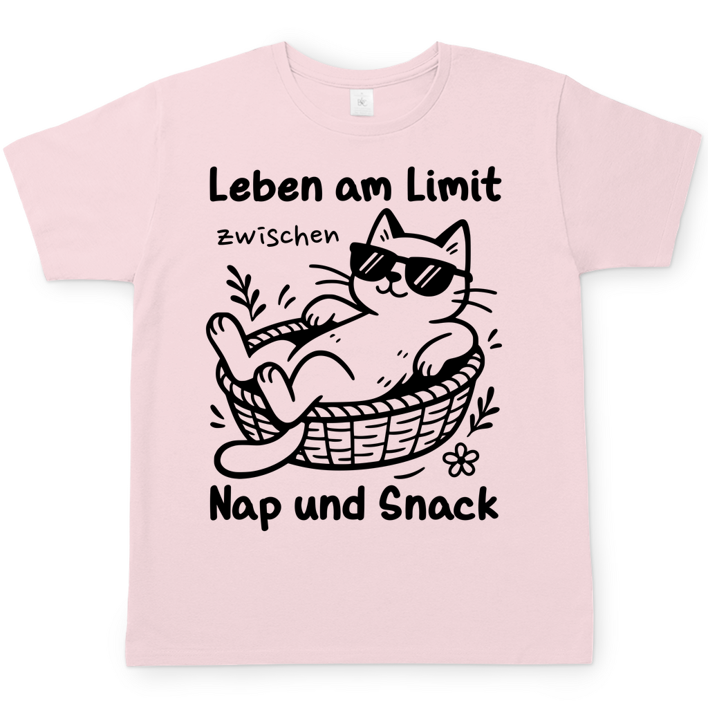 Herren T-Shirt Leben am Limit zwischen Nap und Snack