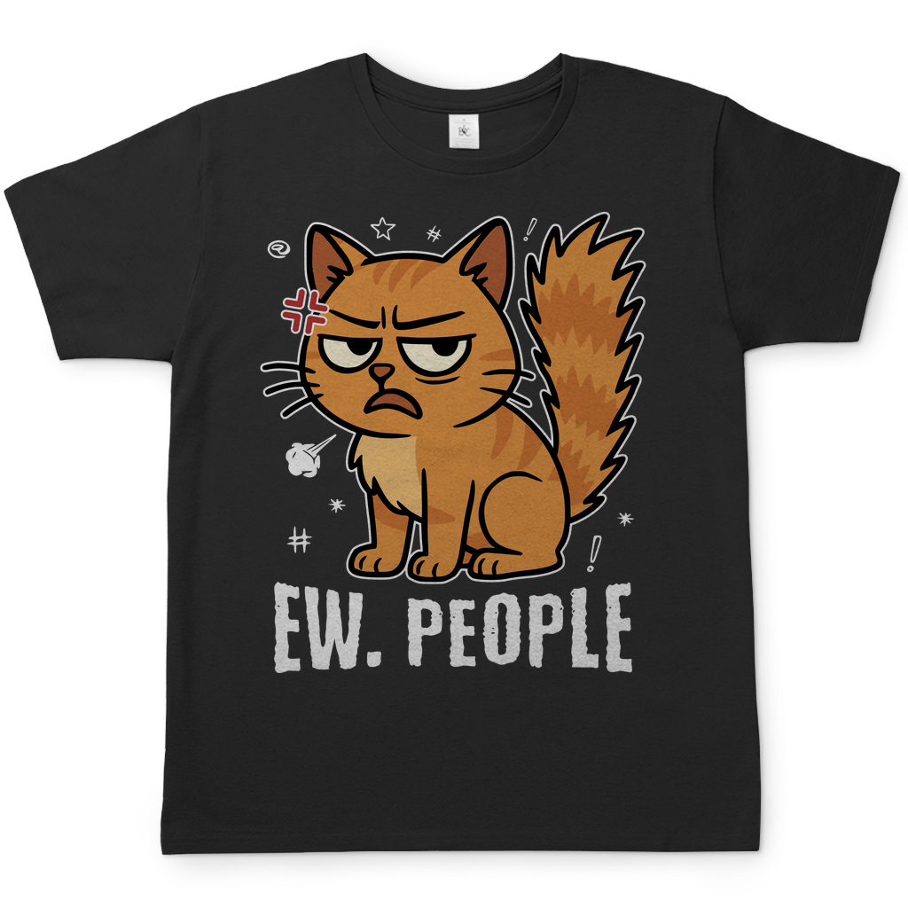 Herren T-Shirt - Ew. People Cat – Lustiges Statement Katzenmotiv
