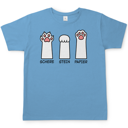 Herren T-Shirt - Katzenpfoten – Schere, Stein, Papier