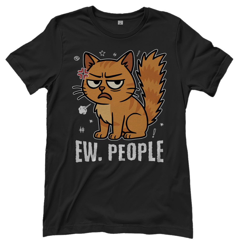 Damen T-Shirt - Ew. People Cat – Lustiges Statement Katzenmotiv