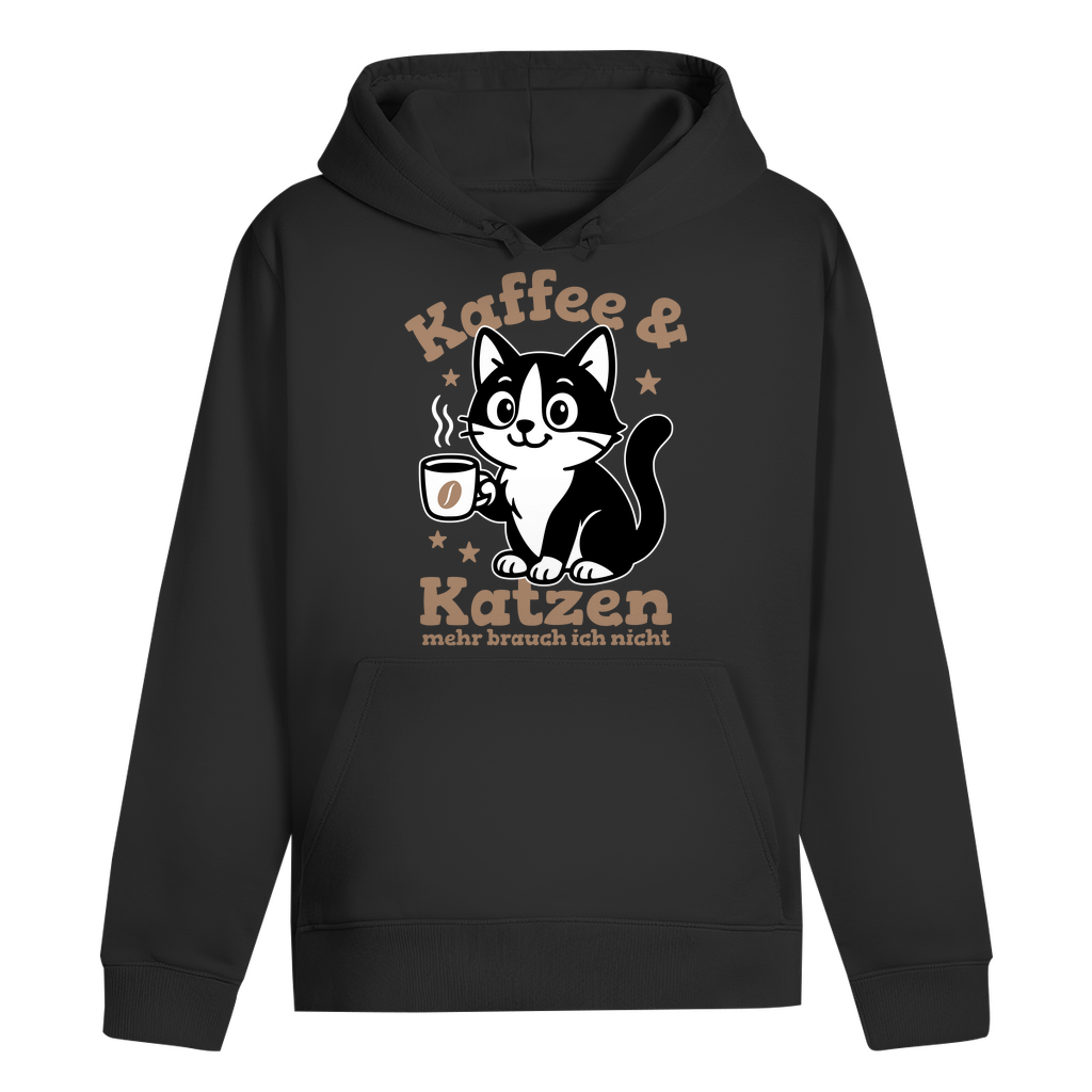 ST/ST Drummer Hoodie - Kaffee & Katzen – Niedliches Motiv für Kaffeeliebhaber