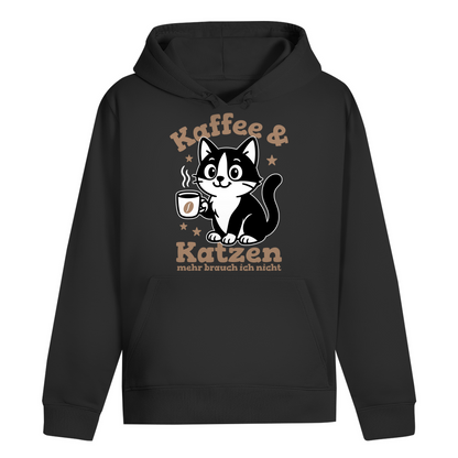 ST/ST Drummer Hoodie - Kaffee & Katzen – Niedliches Motiv für Kaffeeliebhaber