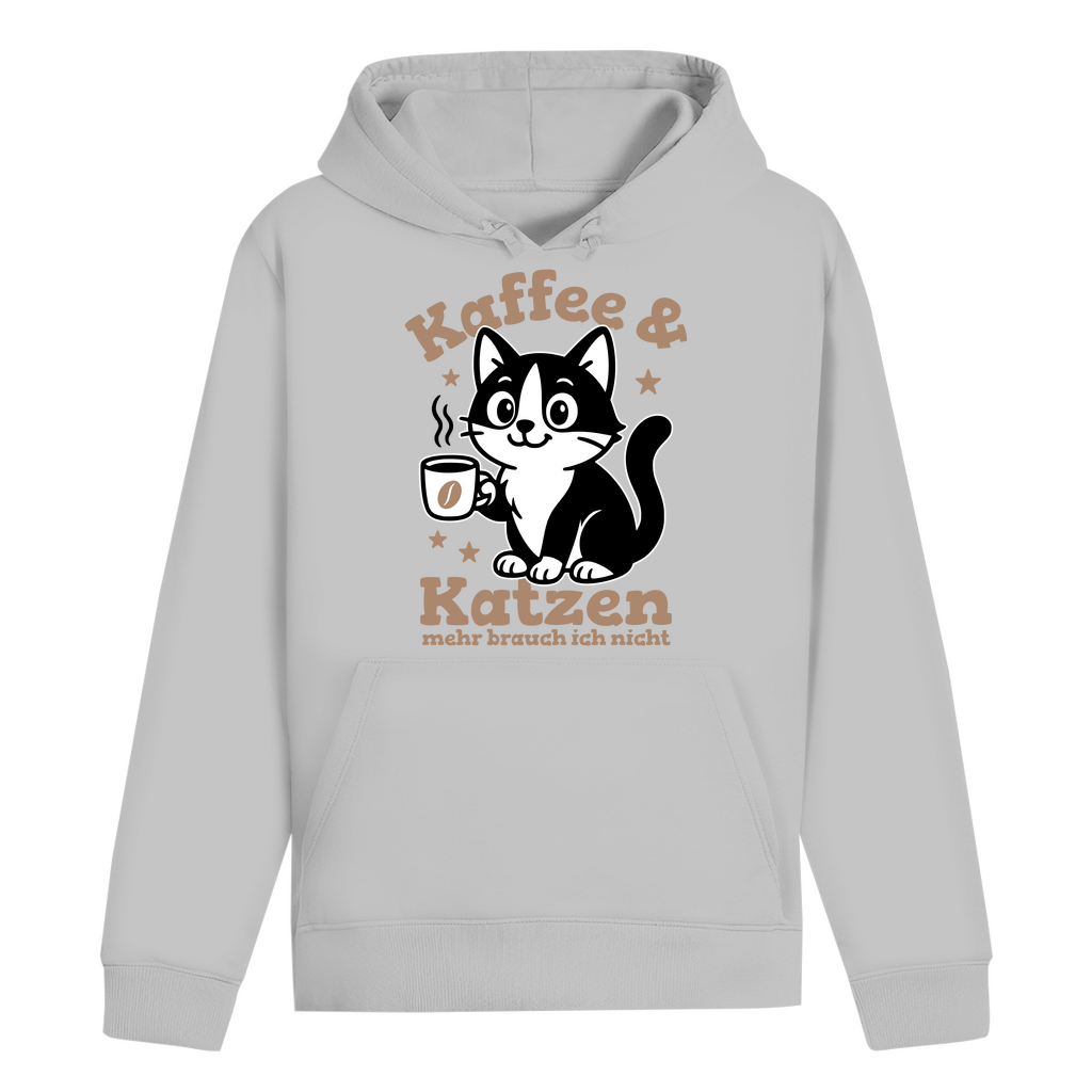 ST/ST Drummer Hoodie - Kaffee & Katzen – Niedliches Motiv für Kaffeeliebhaber
