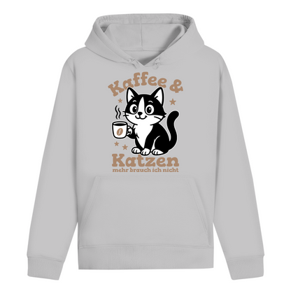 ST/ST Drummer Hoodie - Kaffee & Katzen – Niedliches Motiv für Kaffeeliebhaber