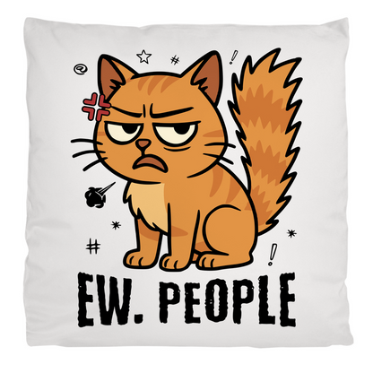 Kopfkissen flauschig - Ew. People Cat – Lustiges Statement Katzenmotiv