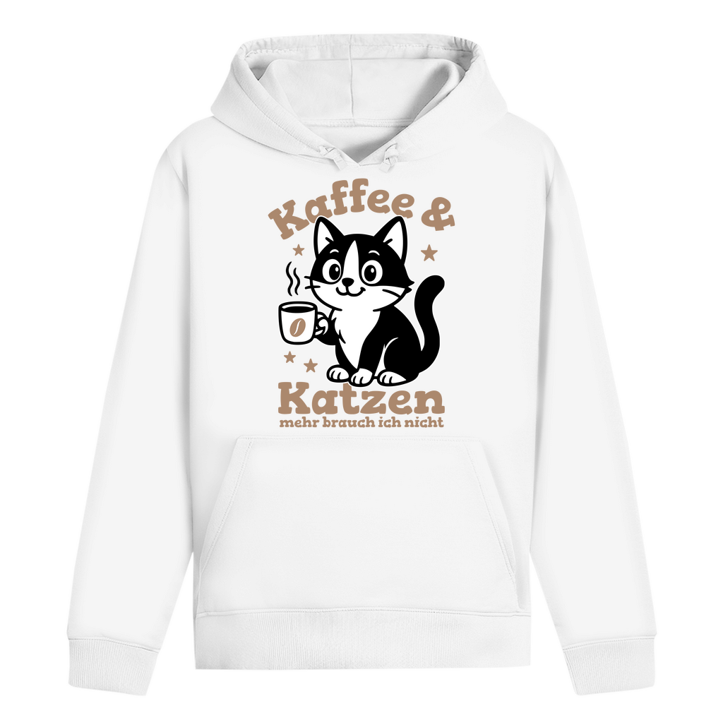 ST/ST Drummer Hoodie - Kaffee & Katzen – Niedliches Motiv für Kaffeeliebhaber