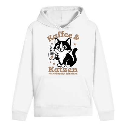 ST/ST Drummer Hoodie - Kaffee & Katzen – Niedliches Motiv für Kaffeeliebhaber