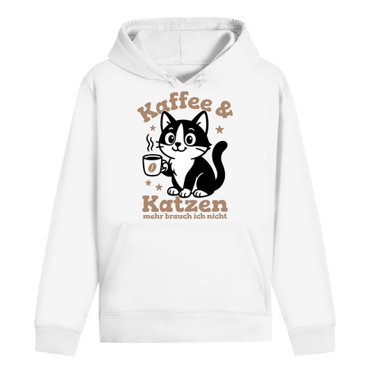 ST/ST Drummer Hoodie - Kaffee & Katzen – Niedliches Motiv für Kaffeeliebhaber