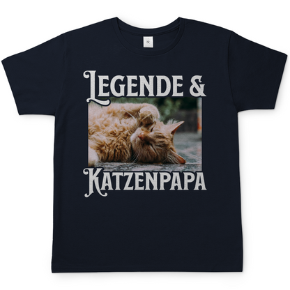 Herren T-Shirt Personalisiert - Legende & Katzenpapa
