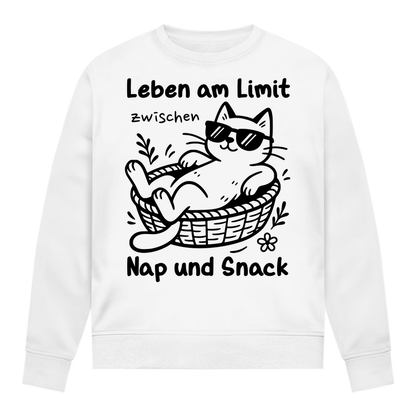 Damen Sweatshirt Leben am Limit zwischen Nap und Snack