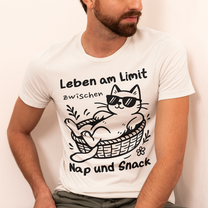 Herren T-Shirt Leben am Limit zwischen Nap und Snack