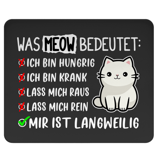 Mousepad Dicke Katze - Alles OK!