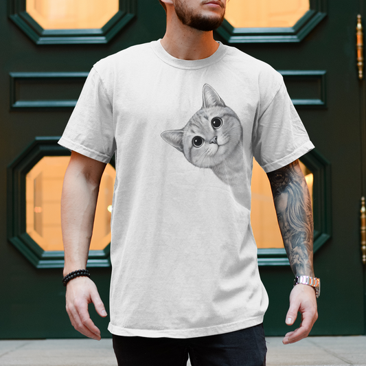 Herren T-Shirt Dicke Katze - Alles OK!