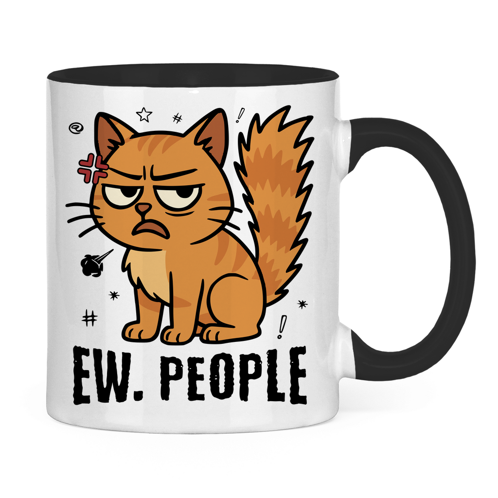 Tasse zweifarbig Dicke Katze - Alles OK!