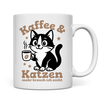 Tasse - Kaffee & Katzen – Niedliches Motiv für Kaffeeliebhaber