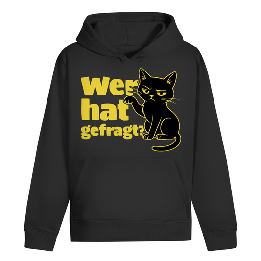 ST/ST Drummer Hoodie Wer hat gefragt? - Sarkastische Schwarze Katze