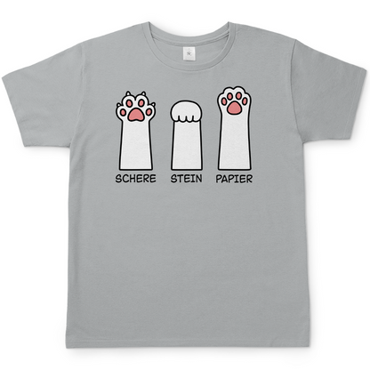 Herren T-Shirt - Katzenpfoten – Schere, Stein, Papier