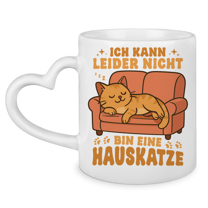 Tasse mit Herzhenkel Dicke Katze - Alles OK!