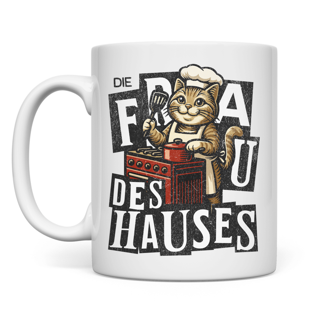 Tasse Die Frau des Hauses - Katze am Kochen