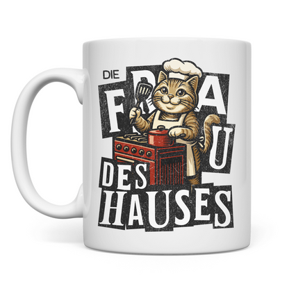 Tasse Die Frau des Hauses - Katze am Kochen