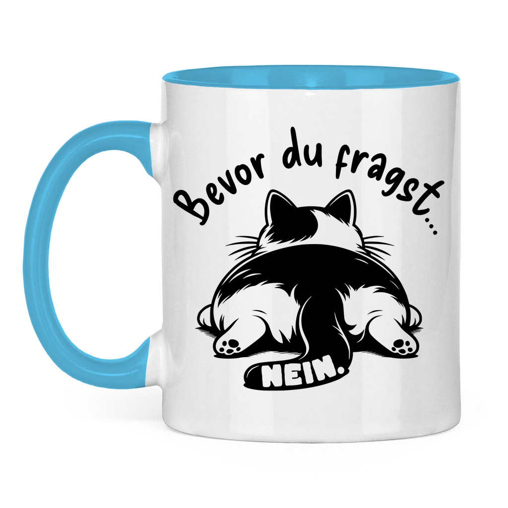 Tasse zweifarbig Dicke Katze - Alles OK!