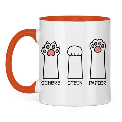 Tasse zweifarbig Dicke Katze - Alles OK!