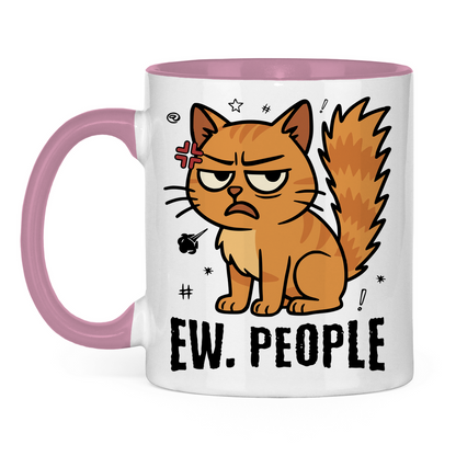 Tasse zweifarbig Dicke Katze - Alles OK!