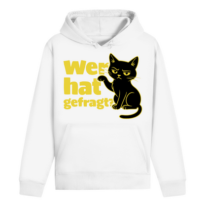 ST/ST Drummer Hoodie Wer hat gefragt? - Sarkastische Schwarze Katze