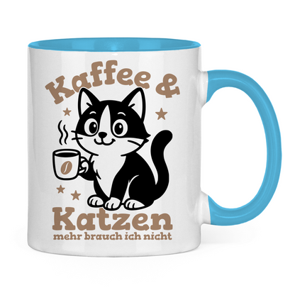 Tasse zweifarbig Dicke Katze - Alles OK!